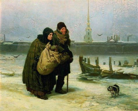 Описание картины «С квартиры на квартиру», Васнецов, 1876
