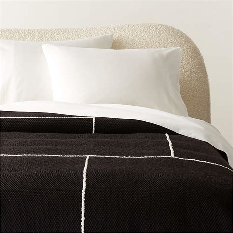 Berrini Handwoven Black King Bed Blanket + Reviews | CB2