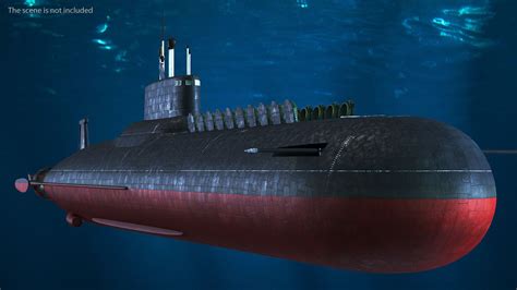 Akula Project 941 Typhoon Class Ballistic Missile Submarine Rigged 3D ...