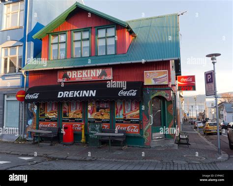 Corner shop in Reykjavik, Iceland Stock Photo - Alamy