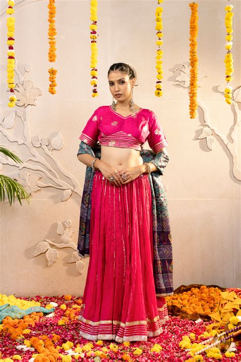 Pink Lehenga Choli with Dupatta – Vari