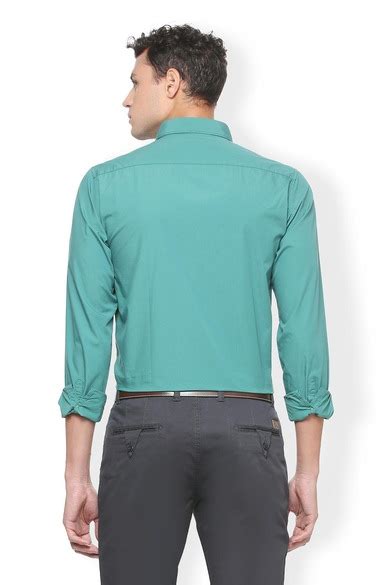 Buy Men Green Solid Full Sleeves Leisure Sport Shirt Online - 273475 ...
