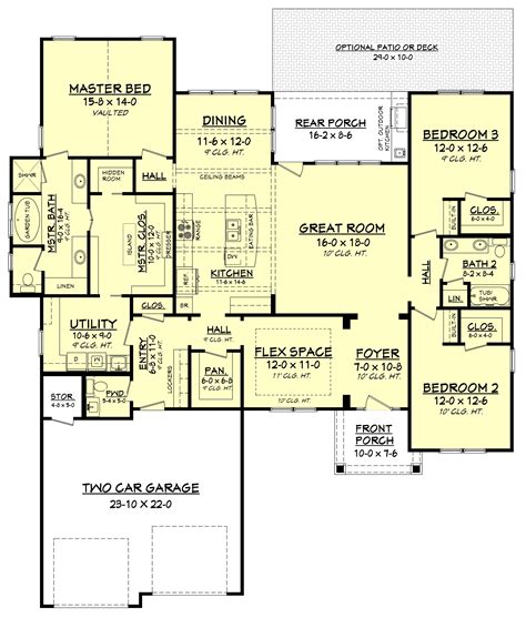 Craftsman Style Floor Plans - Small Modern Apartment
