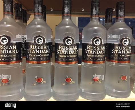 Bottles of Russian Standard Vodka seen on the shelf at an LCBO (Liquor ...