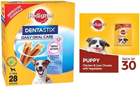 Pedigree Dentastix Small Breed (5-10 kg) Oral Care Dog Treat, 440g ...