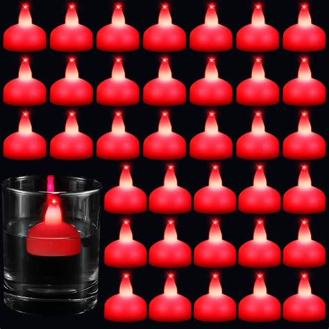 Amazon.com: Honoson 36 Pieces Flameless Floating Candles Waterproof LED ...