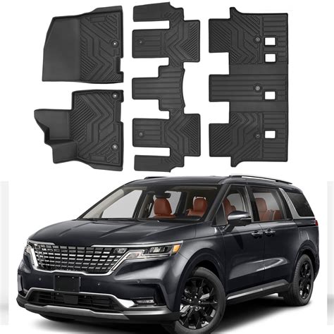3 Row Floor Mats Liner For 2022-2024 Kia Carnival MPV 8 Passenger ...