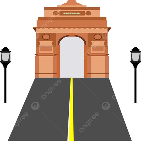 Indiagate Vector, India Gate, Historical Place, Indian Flag PNG and Vector with Transparent ...