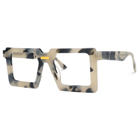 Cubix - Marble Maze: Birch Posh® Luxury Acetate Rectangular Eyewear