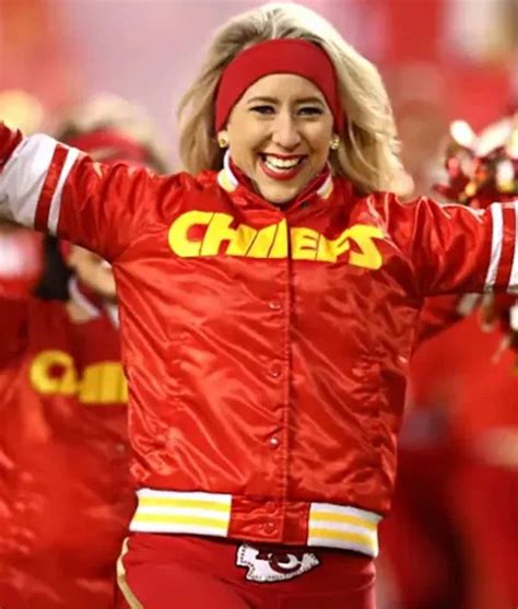 Red Satin Starter Kansas City Chiefs Cheerleaders Jacket