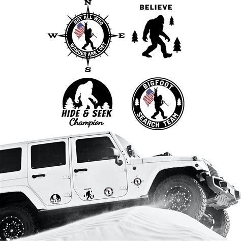 Buy Funny Car Stickers and Decals, Bigfoot Sasquatch Waterproof Vinyl ...