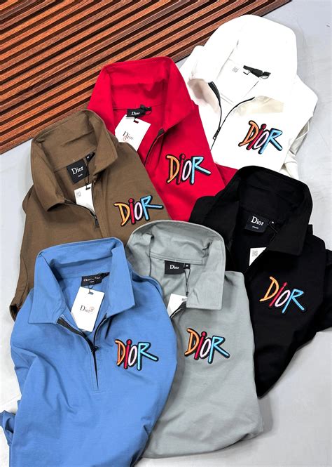 CHRISTIAN DIOR || Polo Collar Cotton T-Shirt With Dior Logo – FASHION MYST