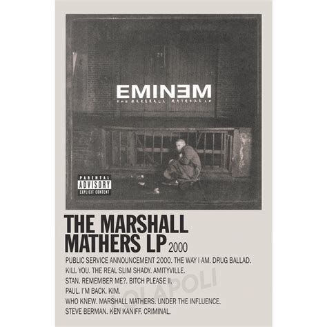 The Marshall Mathers LP - Eminem Album Cover Poster | Shopee Malaysia