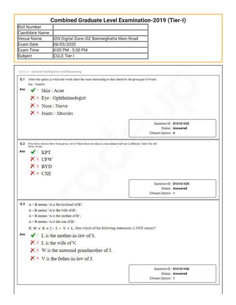 6 march shift 3 - This contains question paper of staff selection ...