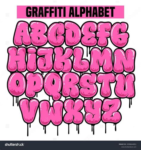 Stunning Dripping Fonts Alphabet: Colorful Graffiti Letters for Unique ...