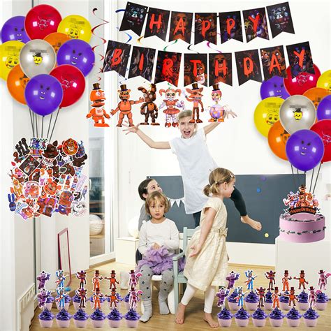 116Pcs Five Nights at Freddy's Party Supplies, Fnaf Birthday Party ...