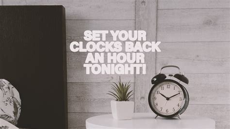 Set Back Your Clocks