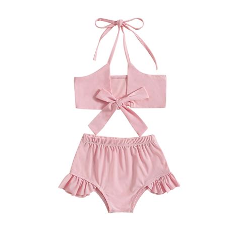 QHFBli 4th July Swimsuits for Girls American Flag Bathing Suits Kids ...