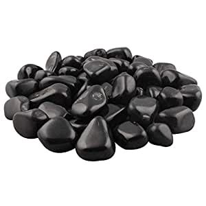 Creative Farmer 5Kg Black Polished Stone Pebbles Decorative Ornamental ...