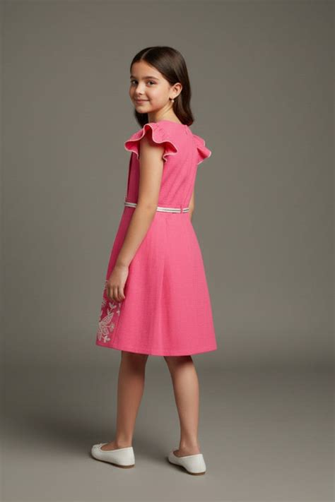 Rosette Grace Flutter Sleeve Party Dress M2576 – Tiny Girl