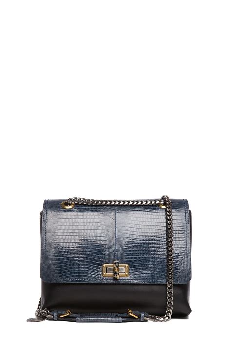 Lanvin Medium Happy Sac in Bleu Marine | FWRD