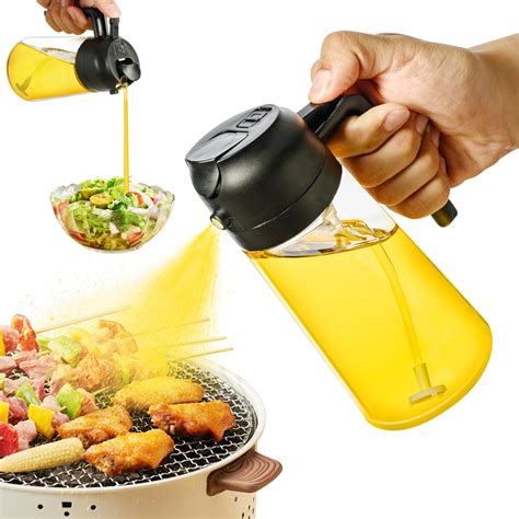 SUMNACON 2 in 1 Oil Dispenser Bottle Oil Spray Bottle for Kitchen, 17oz ...