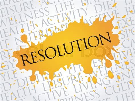 RESOLUTION word cloud, fitness, sport, ... | Stock Vector | Colourbox