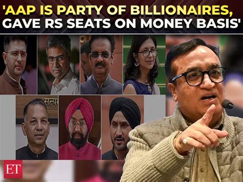 'Arabpati Aadmi Party': Cong's Maken alleges 7 defected AAP MPs have ...