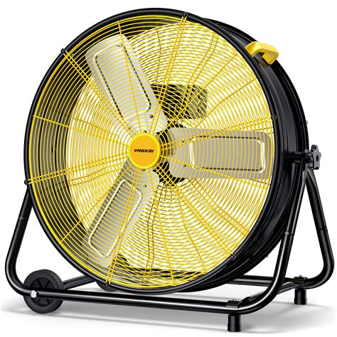 VAGKRI 24 Inch Industrial Drum Fan, 320W High Velocity Floor Fan, 3 ...