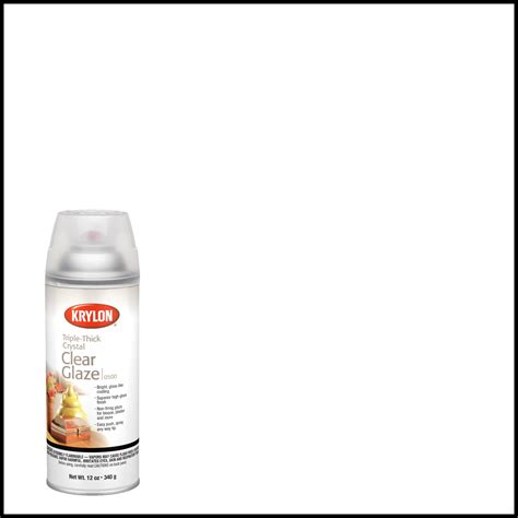 Krylon Triple-Thick Crystal Clear Glaze Spray Paint, High Gloss, Clear ...