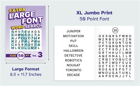 Extra Large Font Word Search Size 50 pt Vol. 3 | Clarence Edgehill