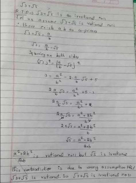 Show that (√3+√5)² is an irrational number - Brainly.in