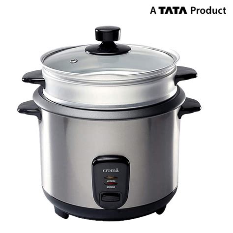 Buy CROMA CRAO1028 Rice Cooker (1.2 L, Grey) Online at Low Prices in ...