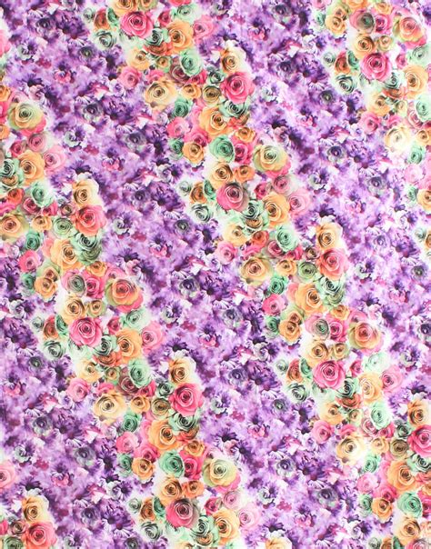 Multicolor floral print on printed velvet dress material fabric - Charu ...