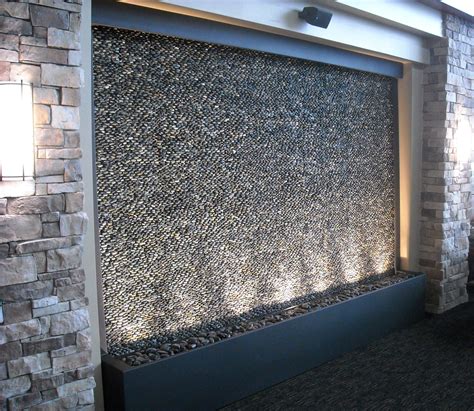 Custom pebble water feature for Olathe Medical Center - www.bluworldusa ...