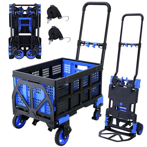 2 In 1folding Hand Truck Dolly With Folding Basket 330lbs | Desertcart ...
