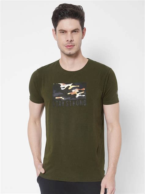 Buy Pepe Jeans Men Olive Green Graphic Printed T Shirt - Tshirts for ...