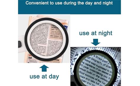 ZURATO Magnifying Glass 30X, Large Magnifier with Light, LED ...