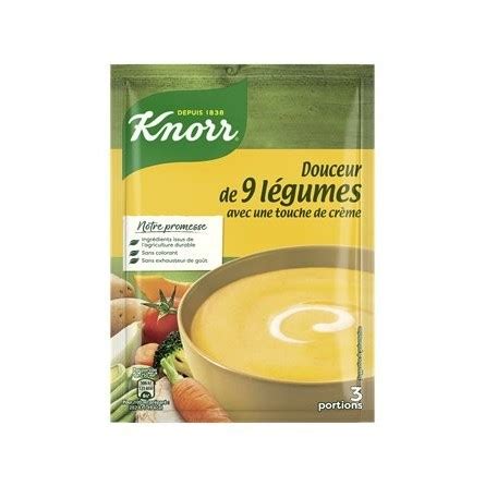Knorr Soupe déshydratée 9 légumes et crème 750ml Mon Épicerie Française