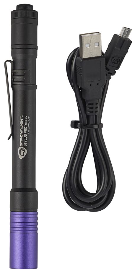 Levitt-Safety | Streamlight® Stylus PRO® USB Rechargeable Ultraviolet LED Penlight, 400nm UV ...