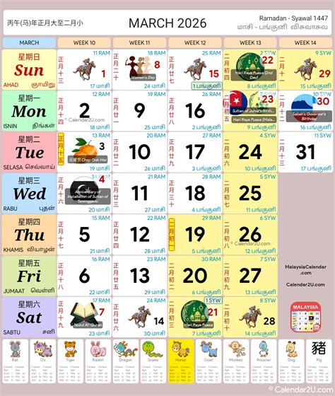 Kalendar Malaysia 2026 (Cuti Sekolah) - Kalendar Malaysia