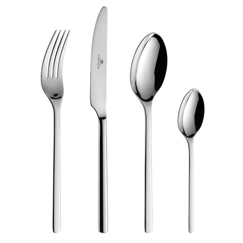 Gerlach Cutlery Set, Shiny Modern, Stainless Steel, Silver, 30 x 27 x 5 ...