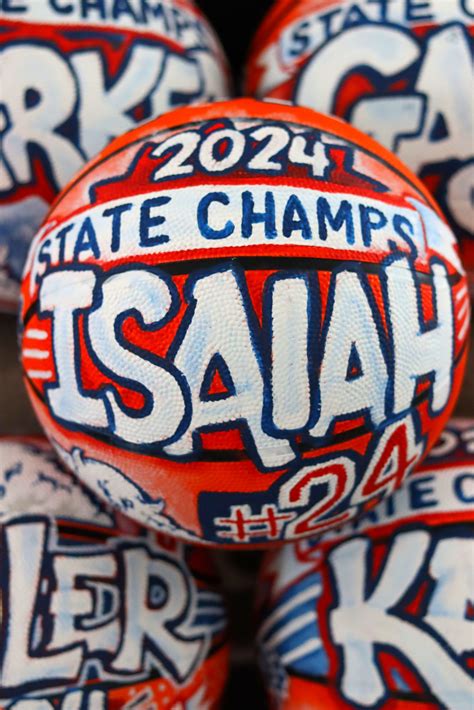 Custom Painted Basketballs - A girl and a glue gun
