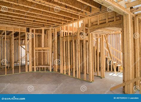 New Residential Construction Framing Stock Photo - Image of framework, lumber: 40755924