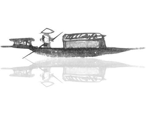 渔夫划船设计模板素材