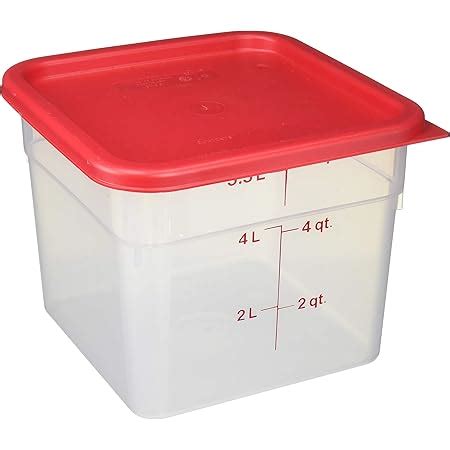 Buy Cambro Polycarbonate Square Food Storage Containers 4 Quart with ...