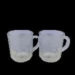 Glass Borosil Latte Mug 240 Ml Set Of 2 Cups