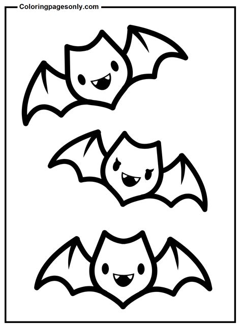Printable Bats Coloring Pages