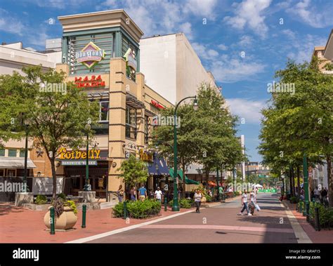 SILVER SPRING, MARYLAND, USA - Downtown Silver Spring shopping district ...
