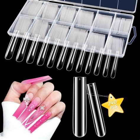Amazon.com: 50 Pcs Press-on Nail Storage Boxes, Clear Acrylic Nail ...